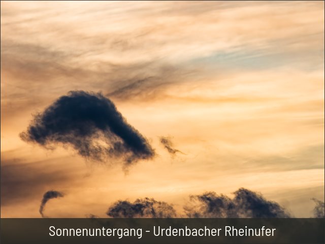 Sonnenuntergang - Urdenbacher Rheinufer